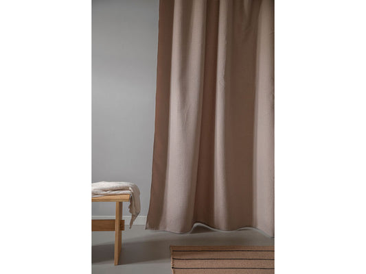 MOUD Home WAFFLE Badeforhæng i khaki - 180x220 cm