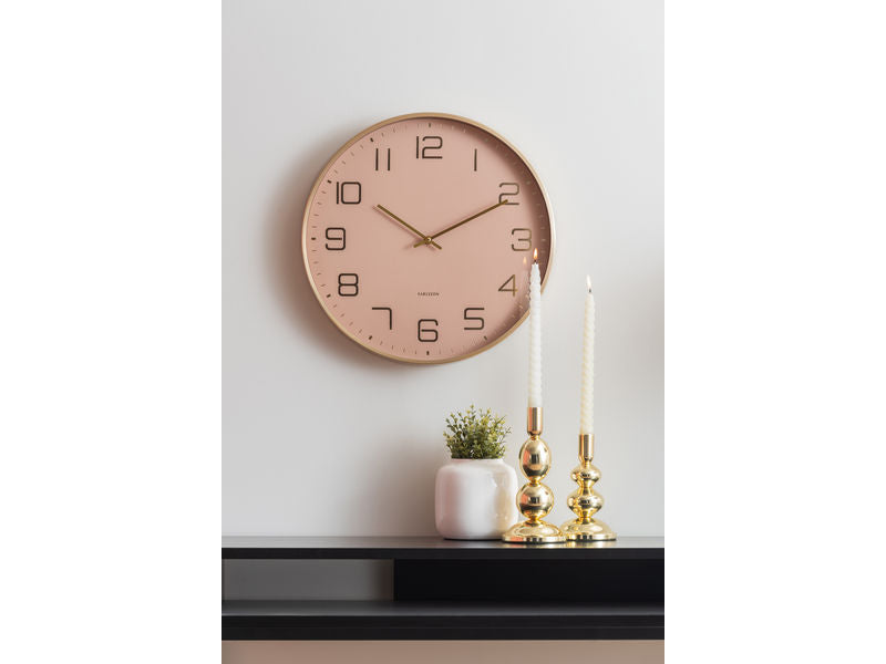 Karlsson Wall clock Elegance Glow soft brown