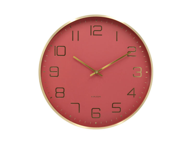 Karlsson Wall clock Elegance Glow red ochre