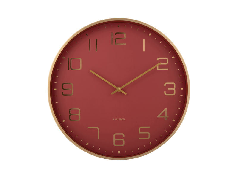 Karlsson Wall clock Elegance Glow red ochre