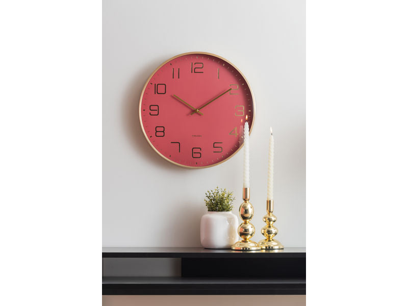 Karlsson Wall clock Elegance Glow red ochre