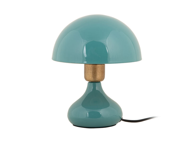 Leitmotiv Table lamp Binc enamel turquoise blue