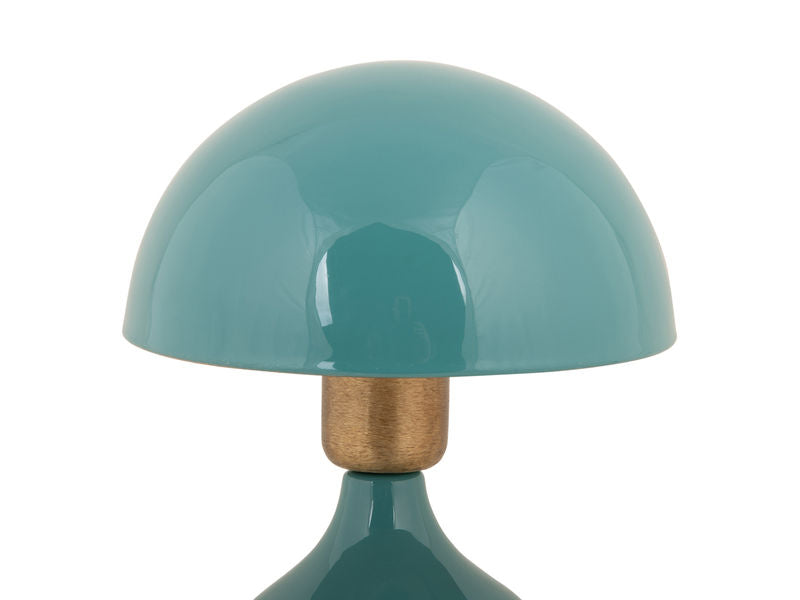 Leitmotiv Table lamp Binc enamel turquoise blue