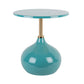 Leitmotiv Side table Kensi enamel turquoise blue