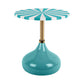 Leitmotiv Side table Candy Swirl enamel turquoise blue & white