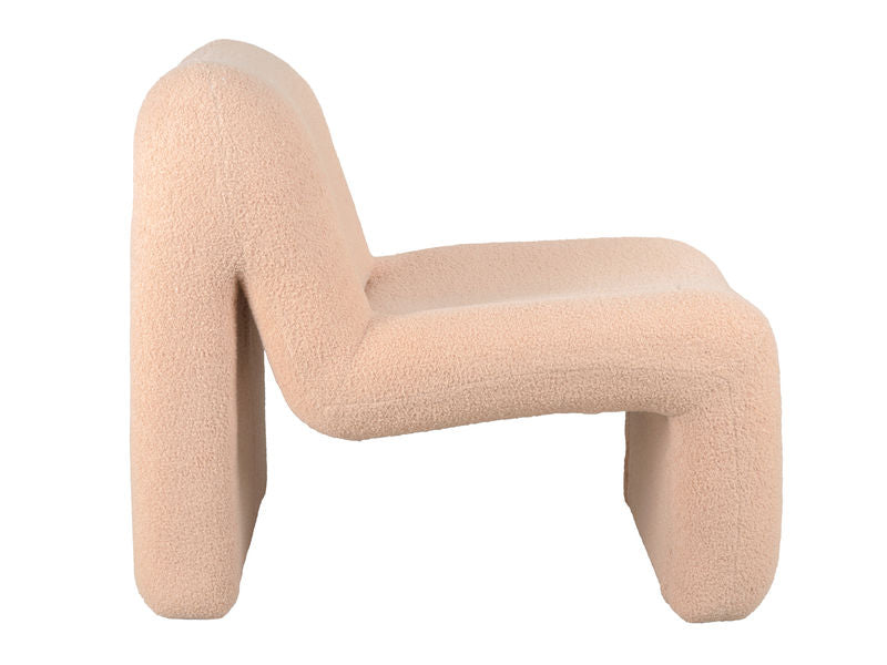 Leitmotiv Chair Fuerza teddy curl sand brown