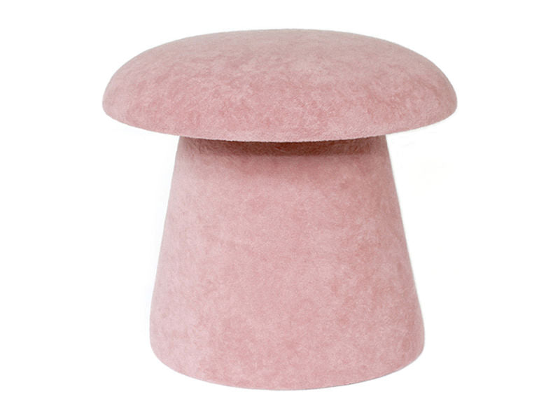 Leitmotiv Pouf Mushroom brushed velvet faded pink