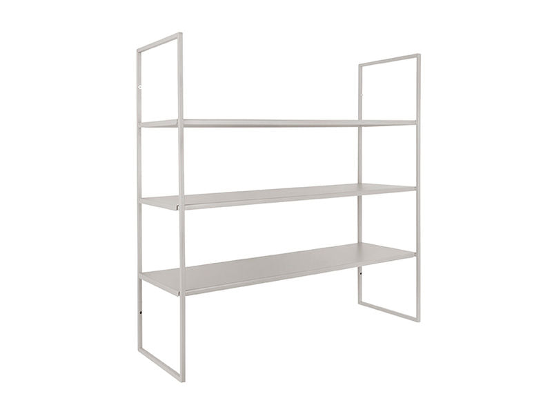 present time Wall rack Level metal matt warm grey