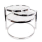 Leitmotiv Table double swivel glass w steel chrome