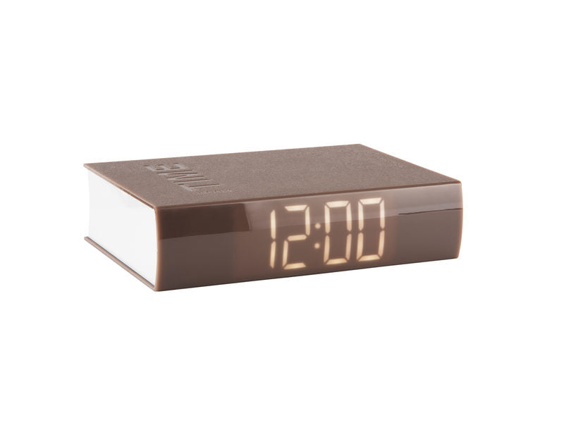 Karlsson Alarm clock Book LED ABS warm grey