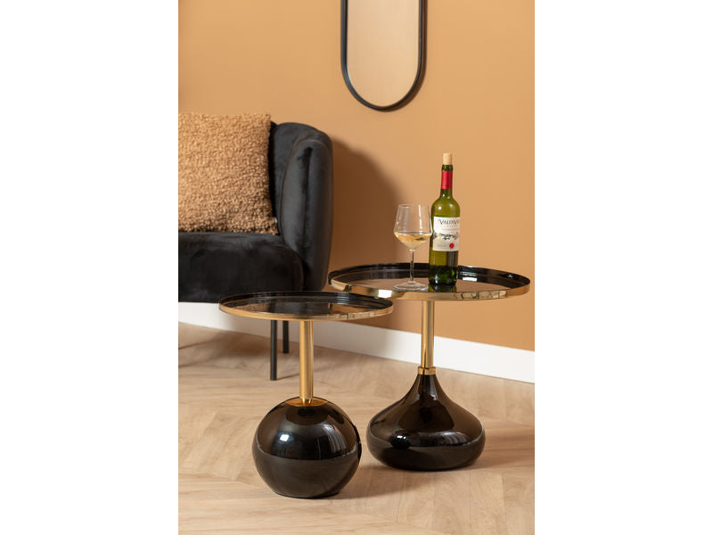 Leitmotiv Side table Mila iron enamel black