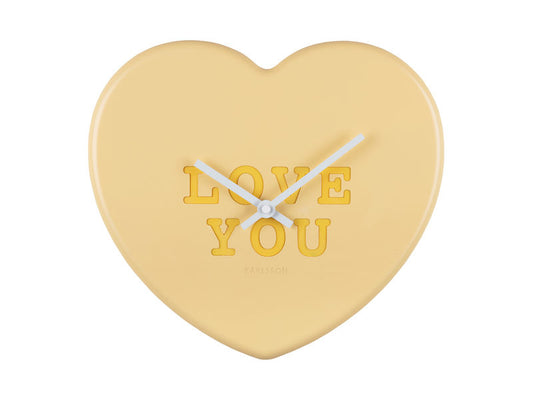 Karlsson Wall clock Heart Candy soft yellow