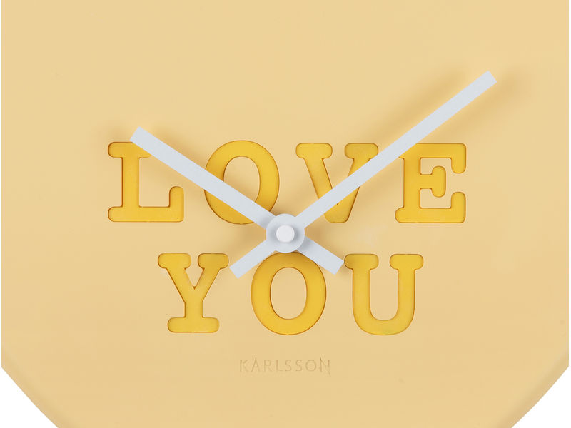 Karlsson Wall clock Heart Candy soft yellow