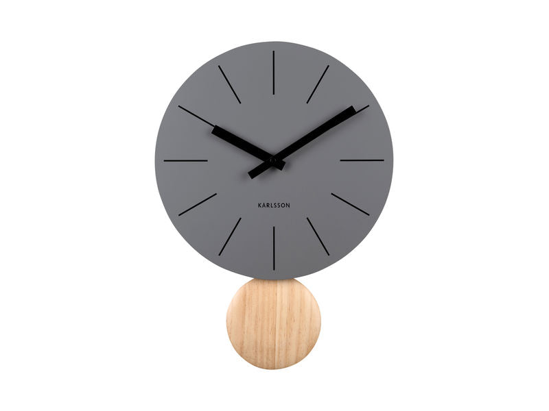 Karlsson Wall clock Arlo pendulum matt dark grey