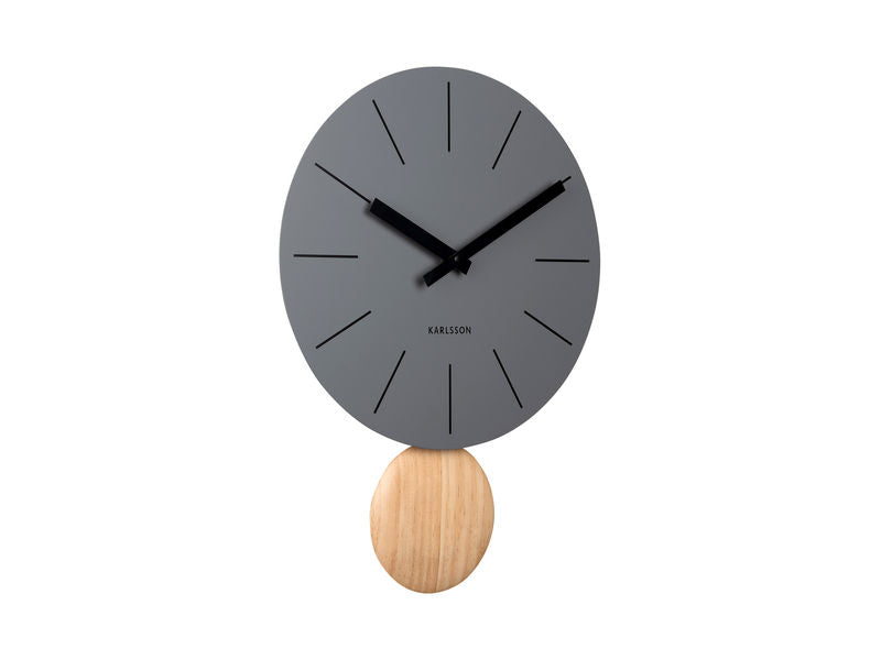 Karlsson Wall clock Arlo pendulum matt dark grey