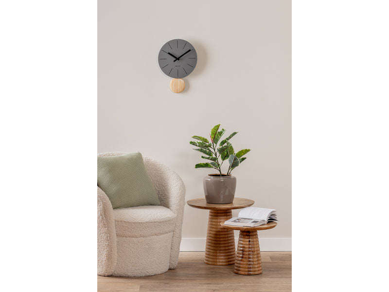 Karlsson Wall clock Arlo pendulum matt dark grey