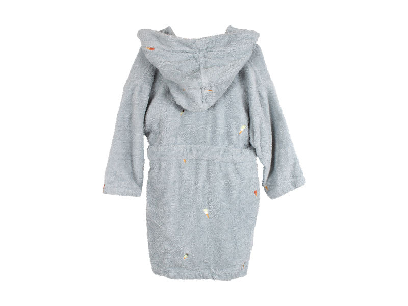 FILIBABBA FILIBABBA Badekåbe med broderi 3-4 år GOTS - Pearl Blue FILIBABBA