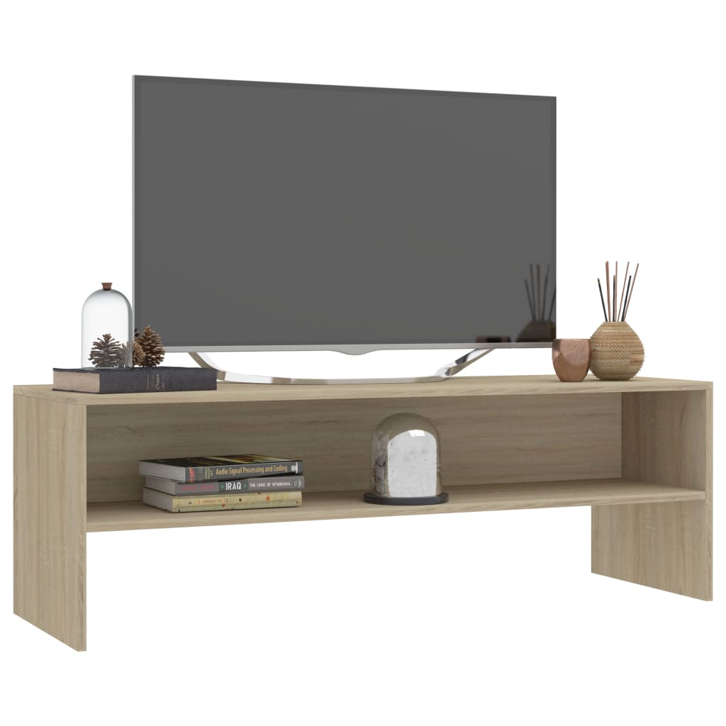 tv-bord 120x40x40 cm konstrueret træ sonoma-eg