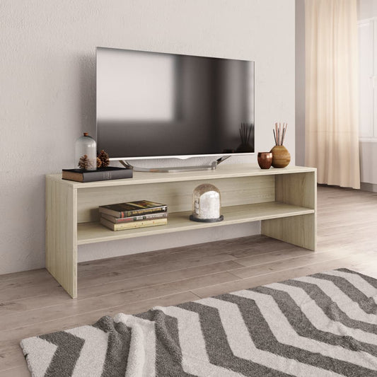 tv-bord 120x40x40 cm konstrueret træ sonoma-eg