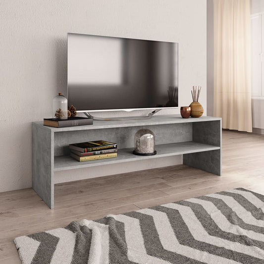 tv-bord 120x40x40 cm konstrueret træ betongrå