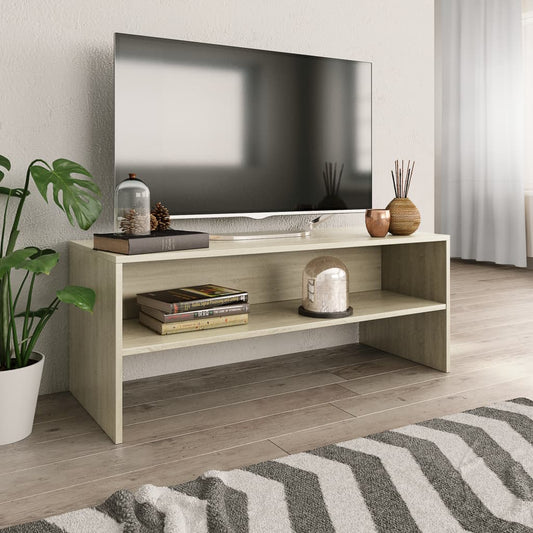 tv-bord 100x40x40 cm konstrueret træ sonoma-eg