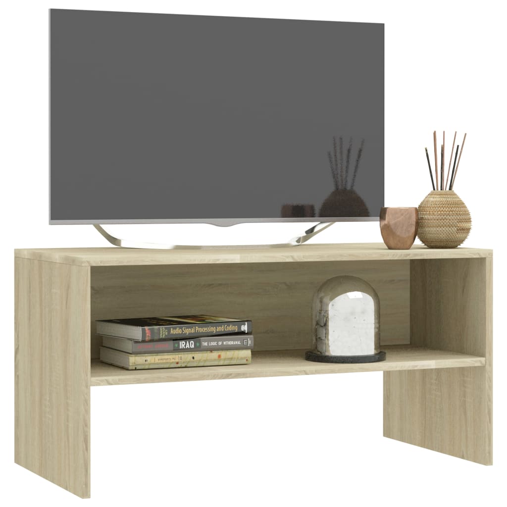 tv-bord 80x40x40 cm konstrueret træ sonoma-eg