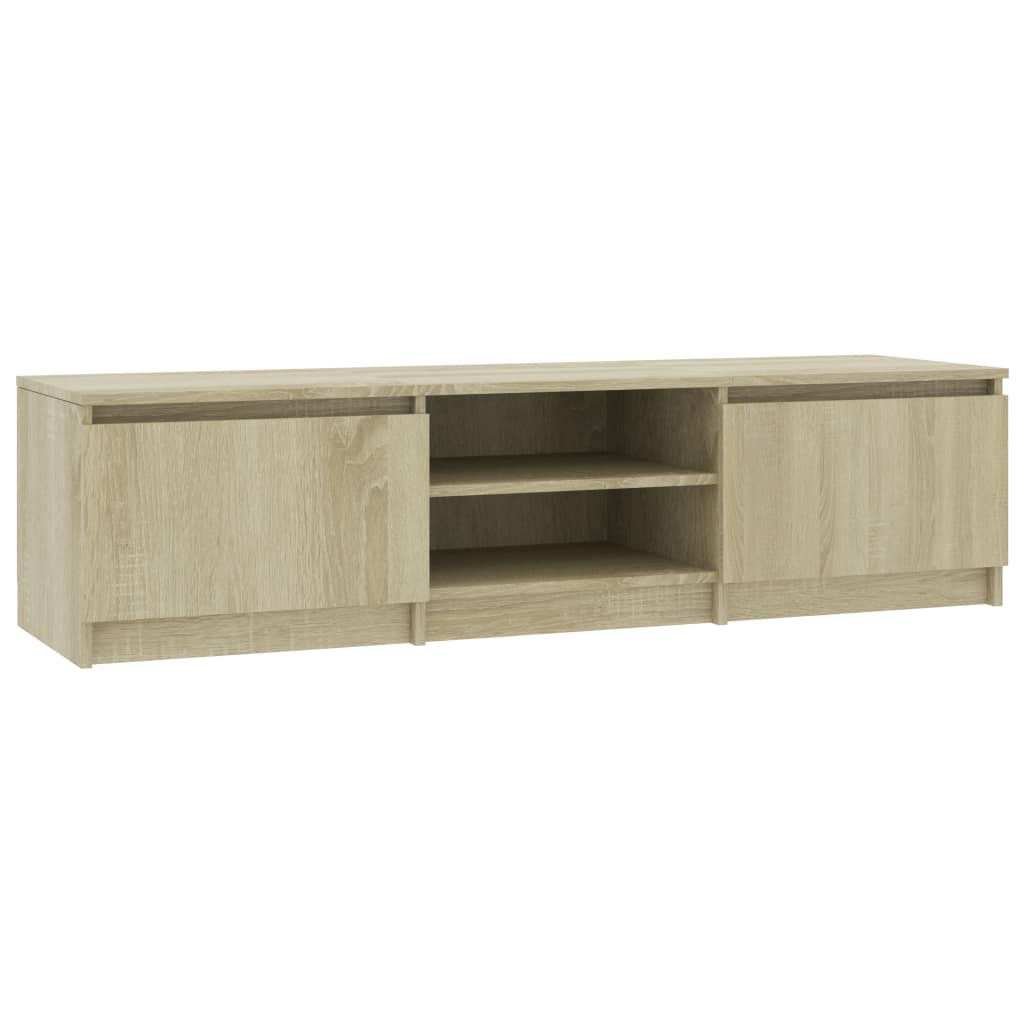 tv-bord 140x40x35,5 cm konstrueret træ sonoma-eg