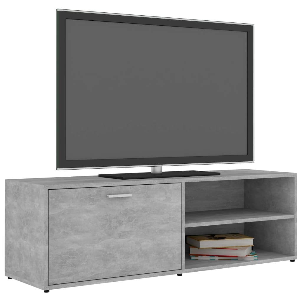 tv-bord 120x34x37 cm konstrueret træ betongrå