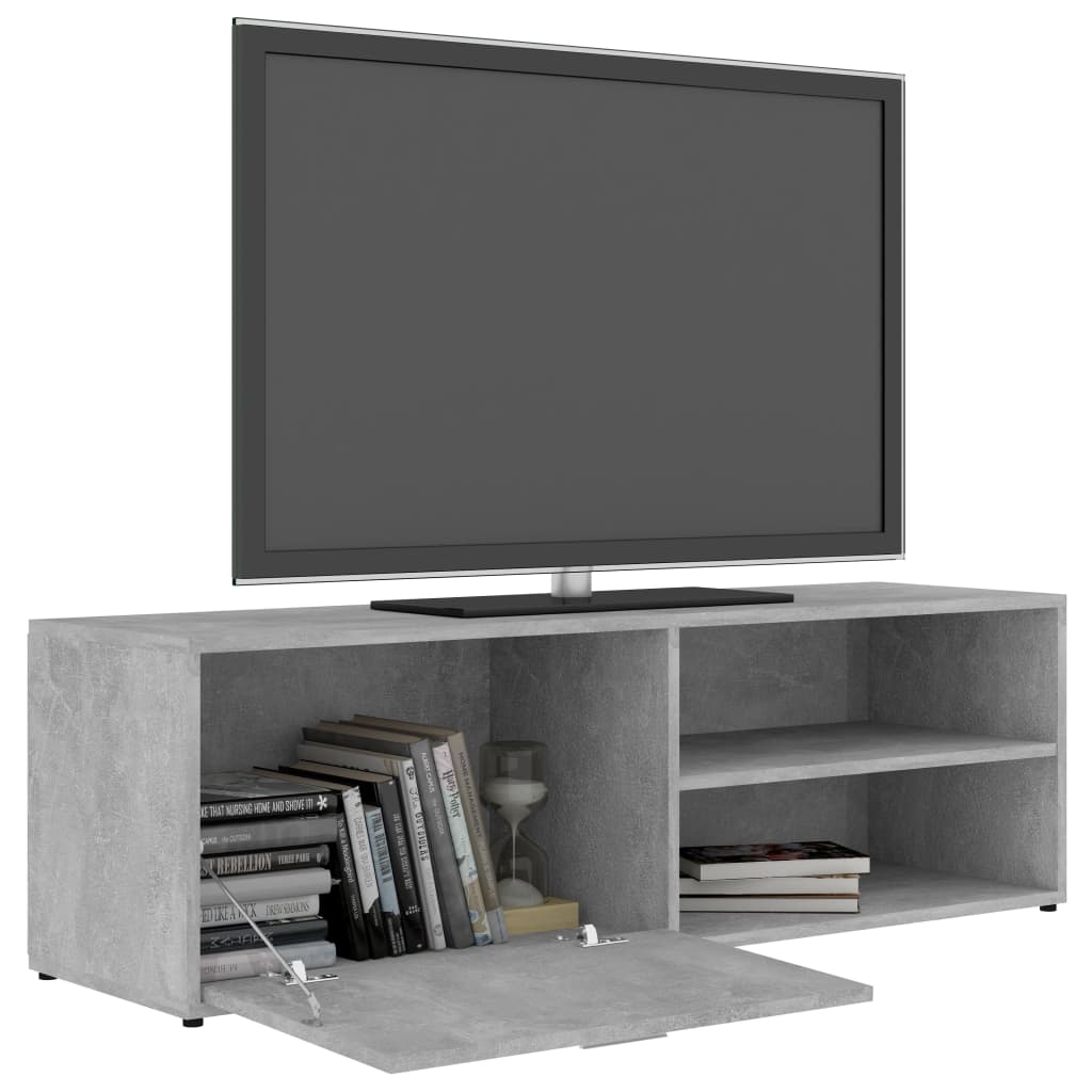 tv-bord 120x34x37 cm konstrueret træ betongrå