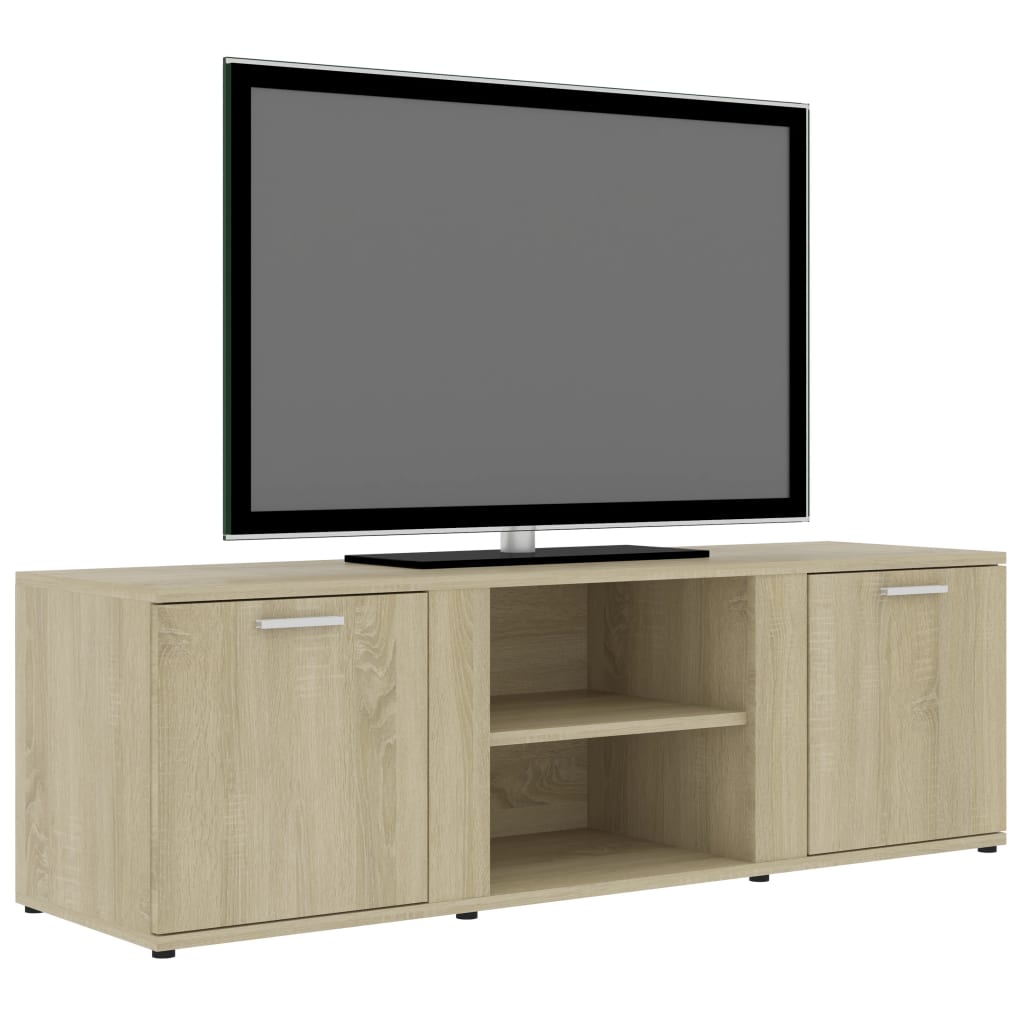 tv-bord 120x34x37 cm konstrueret træ sonoma-eg