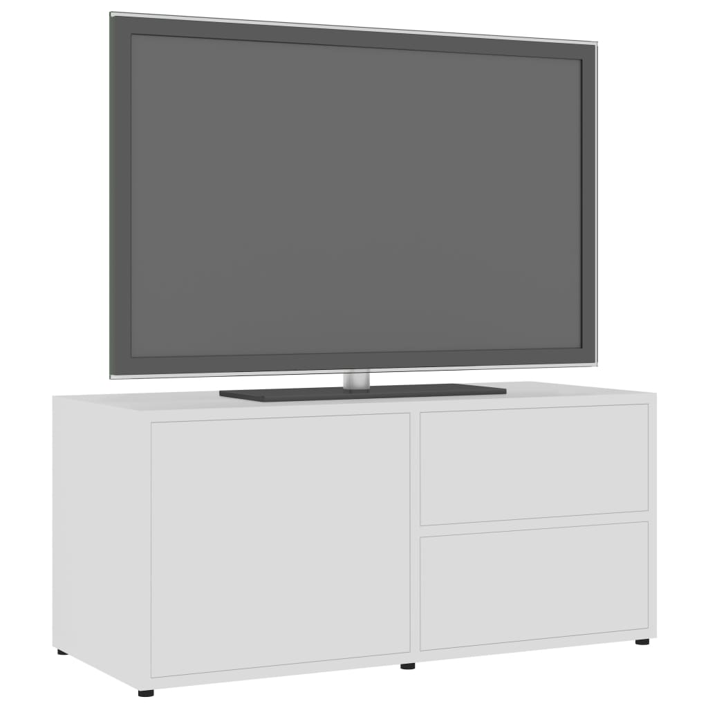 tv-bord 80x34x36 cm konstrueret træ hvid