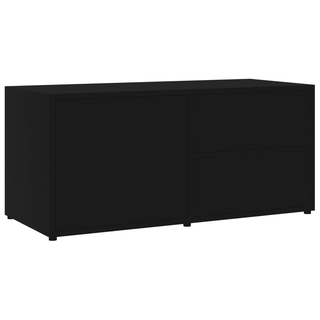 tv-bord 80x34x36 cm konstrueret træ sort