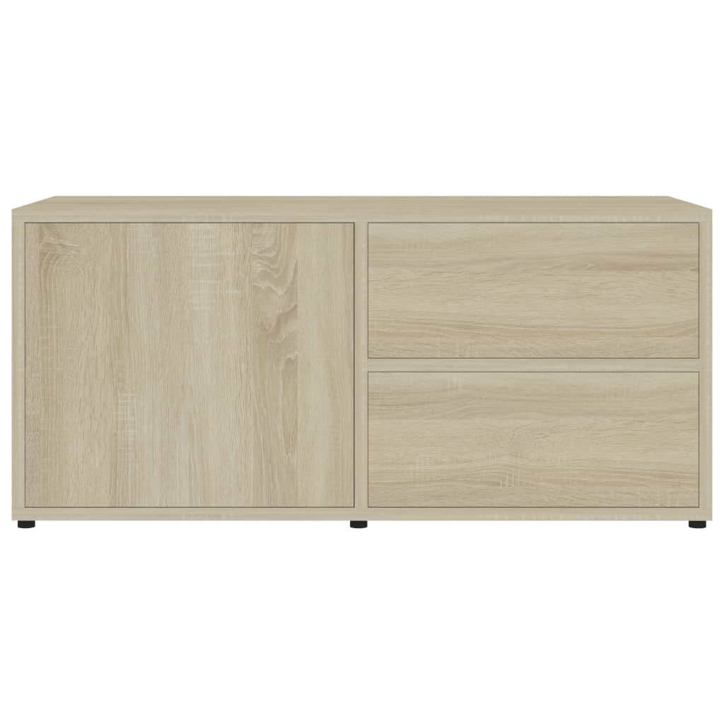 tv-bord 80x34x36 cm konstrueret træ sonoma-eg