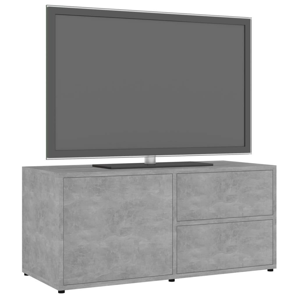 tv-bord 80x34x36 cm konstrueret træ betongrå