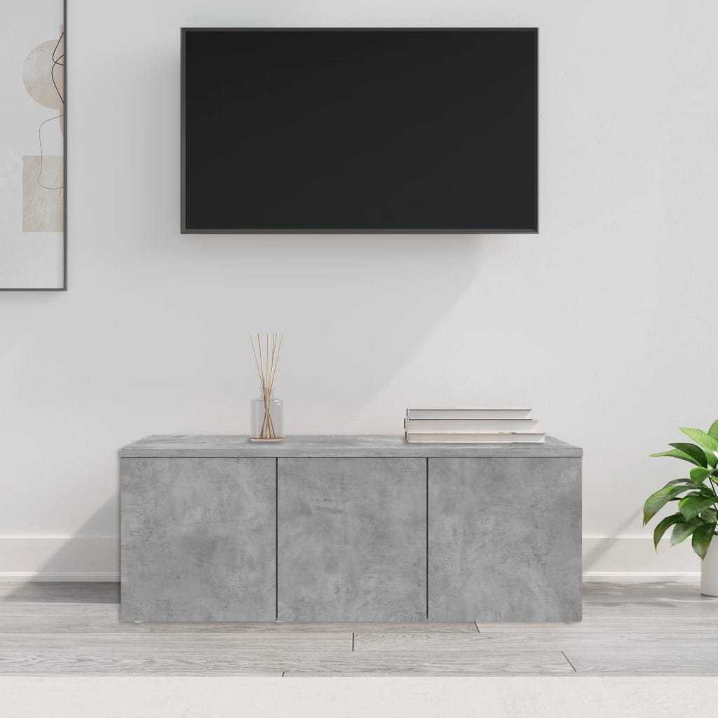 tv-bord 80x34x30 cm konstrueret træ betongrå