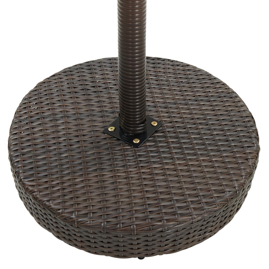 havebord 60,5x106 cm polyrattan brun