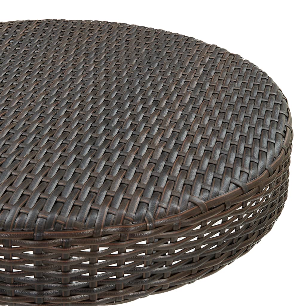 havebord 60,5x106 cm polyrattan brun