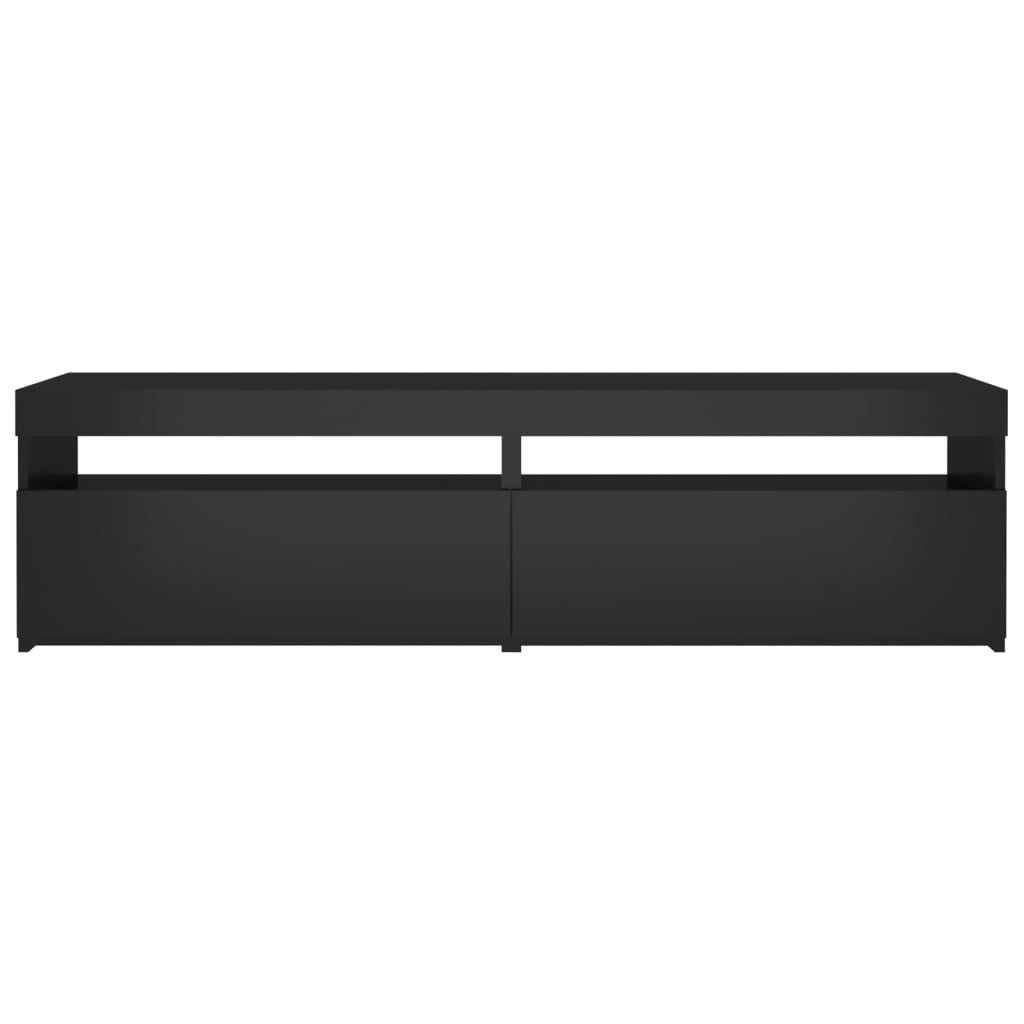 tv-borde 2 stk. med LED-lys 75x35x40 cm sort