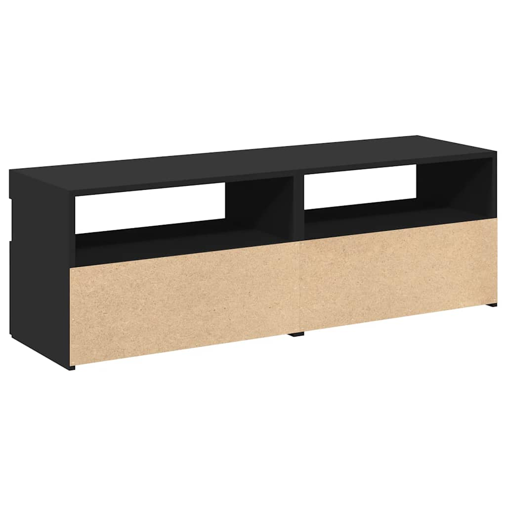 tv-borde med LED-lys 2 stk. 60x35x40 cm sort