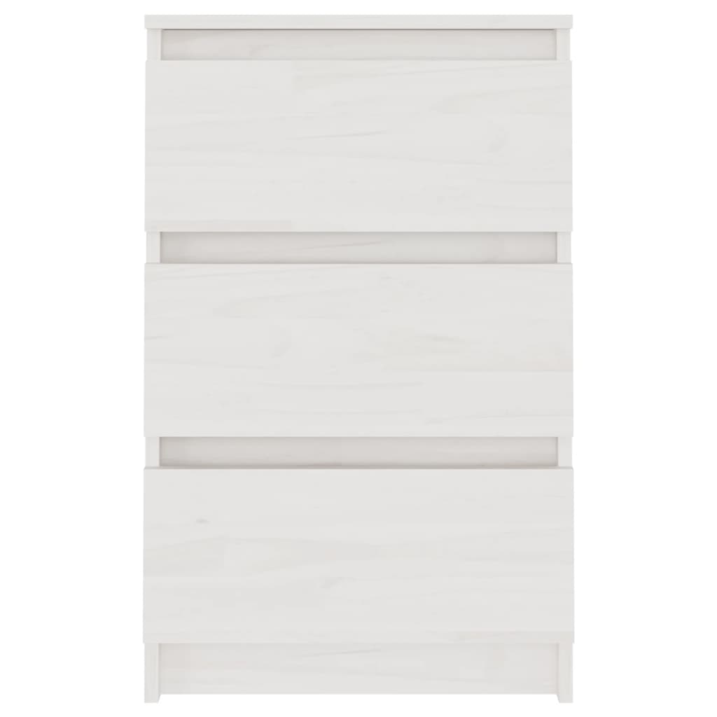 sengeborde 2 stk. 40x29,5x64 cm massivt fyrretræ hvid