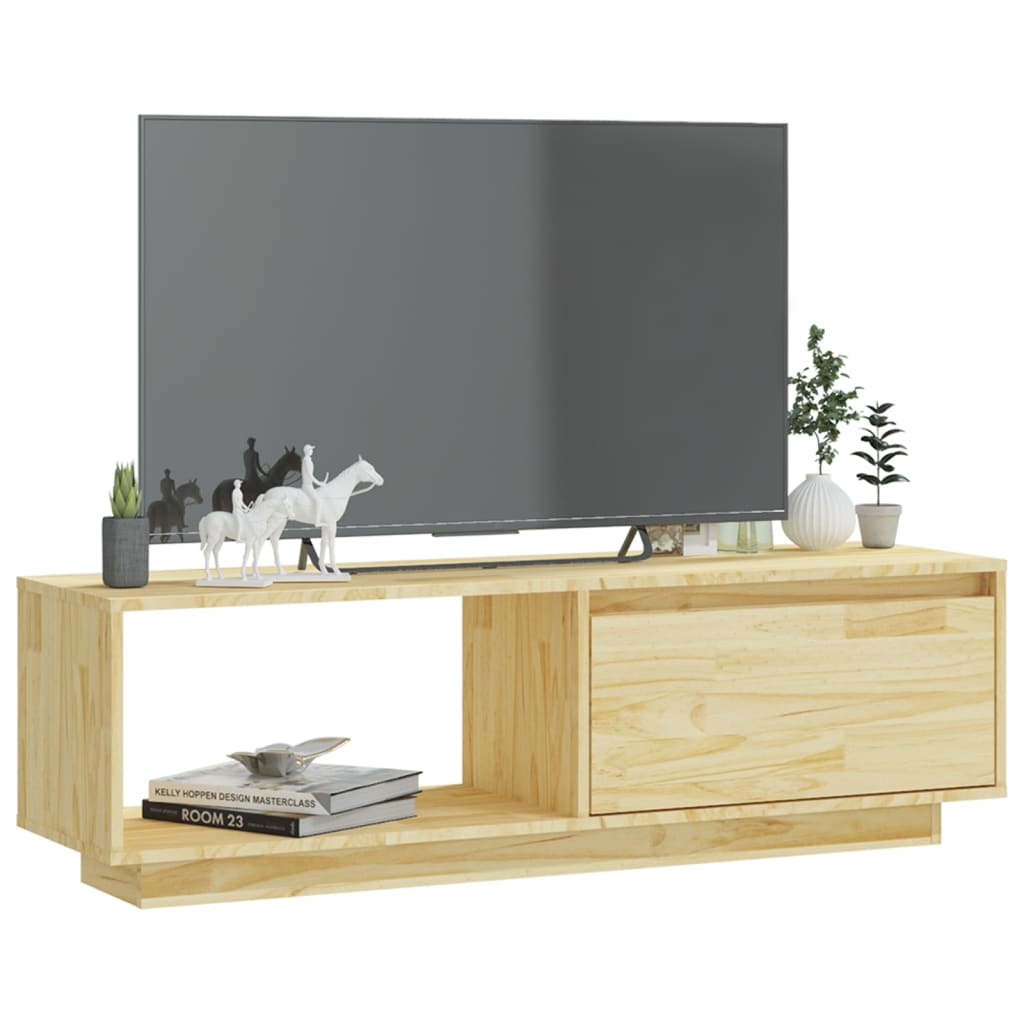 tv-bord 110x30x33,5 cm massivt fyrretræ