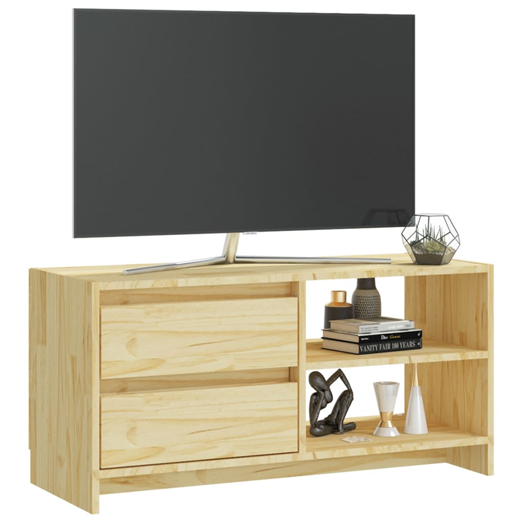 tv-bord 80x31x39 cm massivt fyrretræ