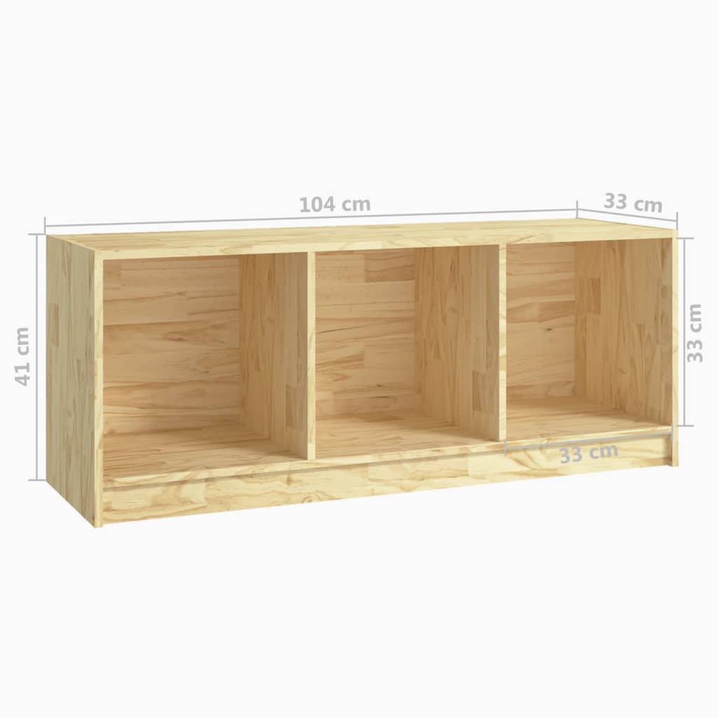 tv-bord 104x33x41 cm massivt fyrretræ