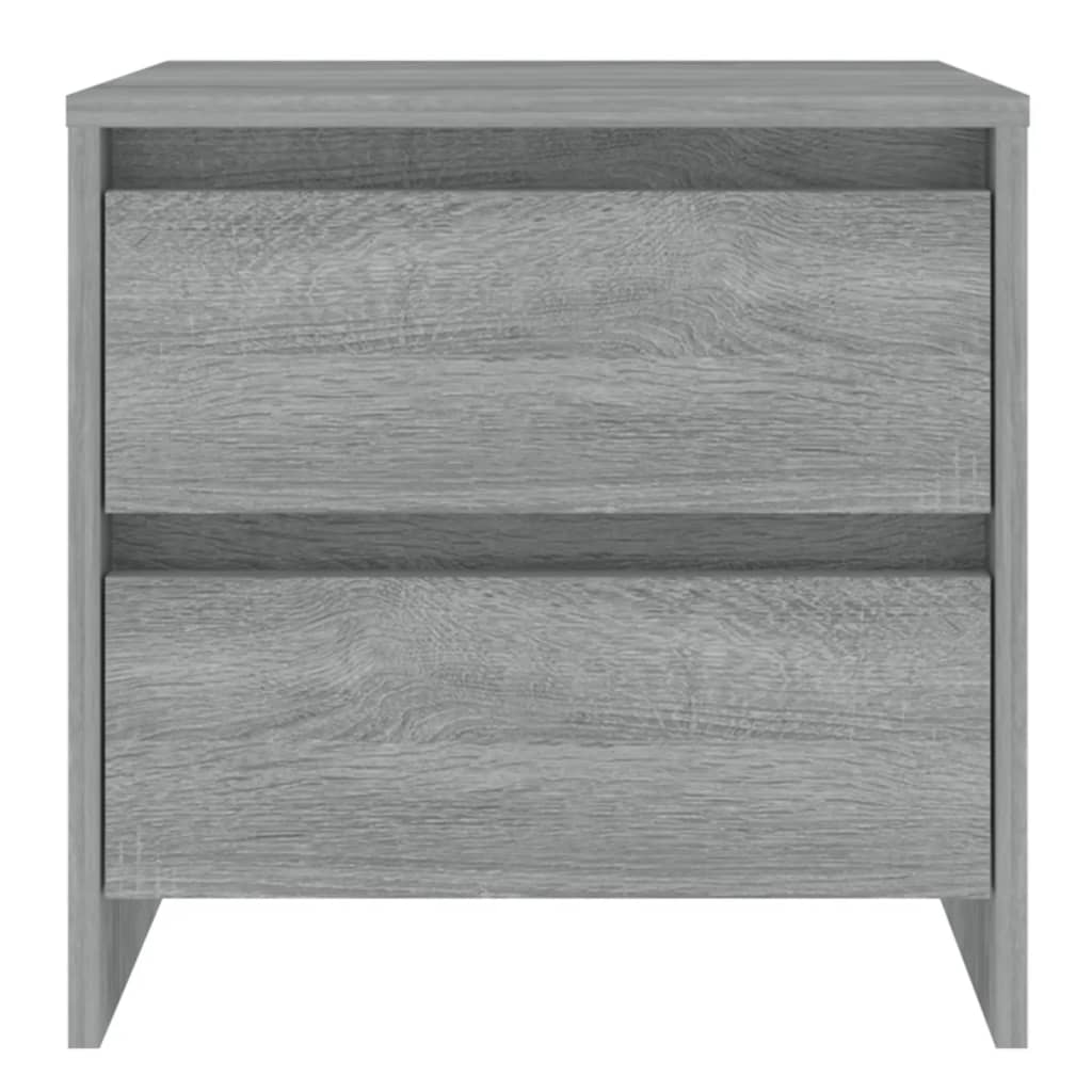 sengeborde 2 stk. 45x34,5x44,5 cm konstrueret træ grå sonoma-eg