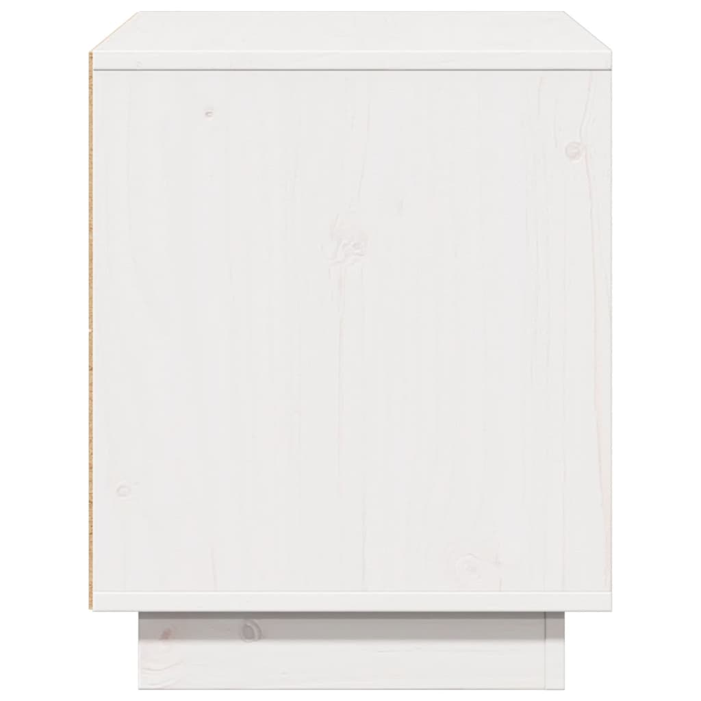 tv-bord 74x35x44 cm massivt fyrretræ hvid