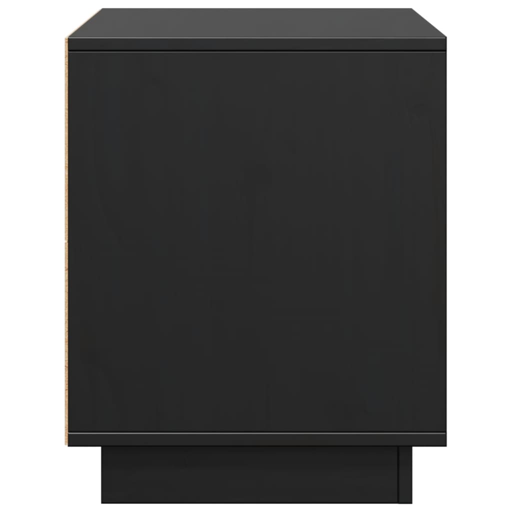 tv-bord 74x35x44 cm massivt fyrretræ sort