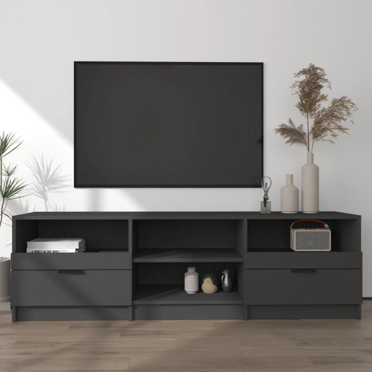 tv-bord 150x33,5x45 cm konstrueret træ sort