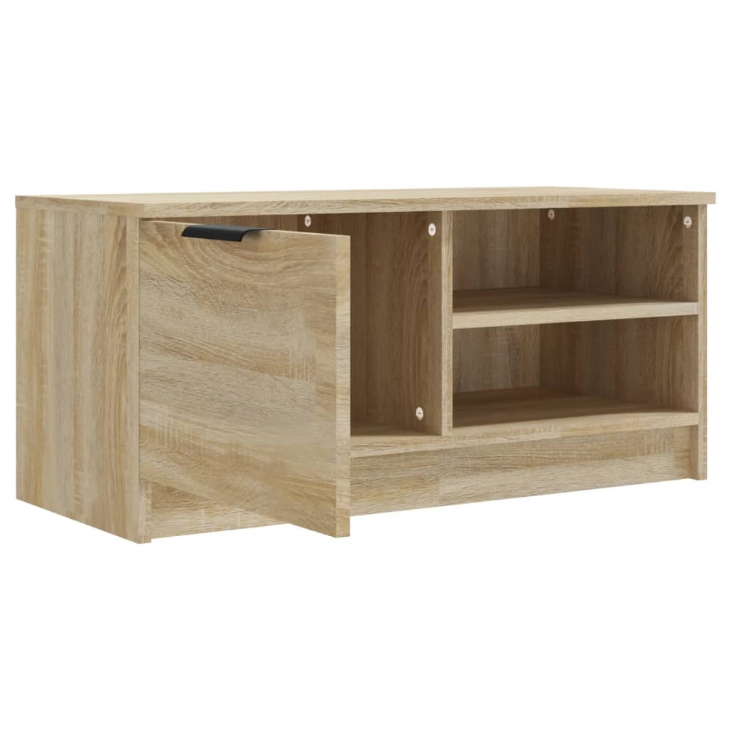 tv-bord 80x35x36,5 cm konstrueret træ sonoma-eg