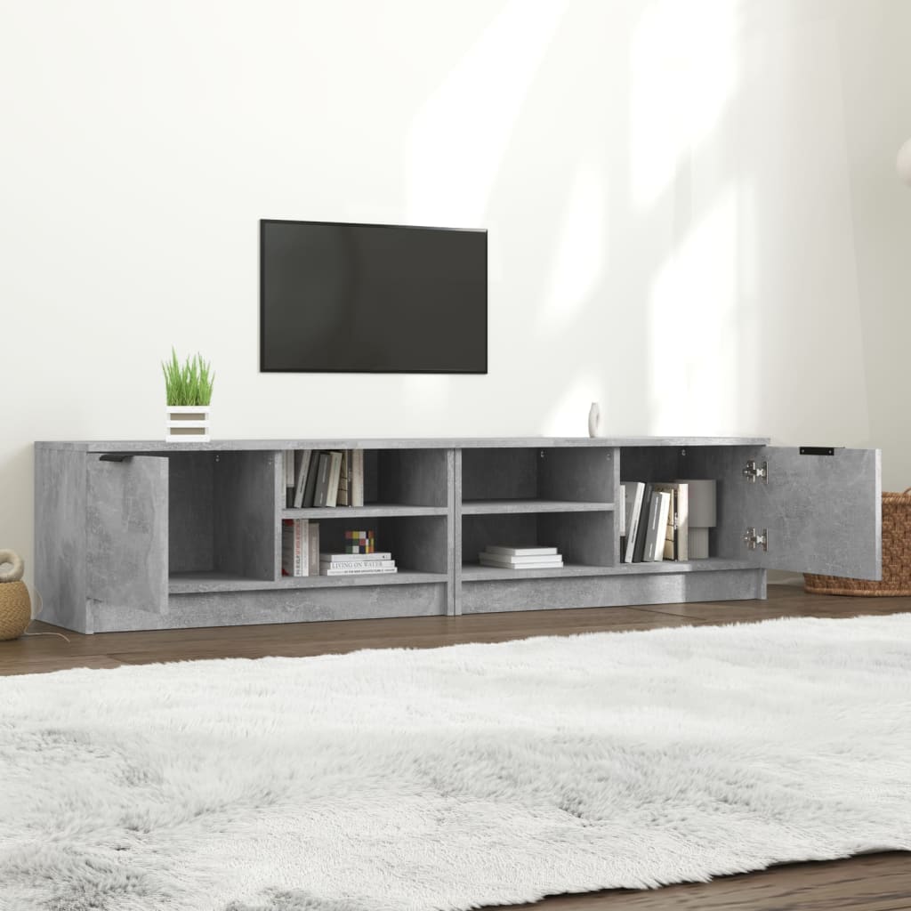 tv-borde 2 stk. 80x35x36,5 cm konstrueret træ betongrå