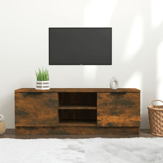 tv-bord 102x35x36,5 cm konstrueret træ røget egetræsfarve